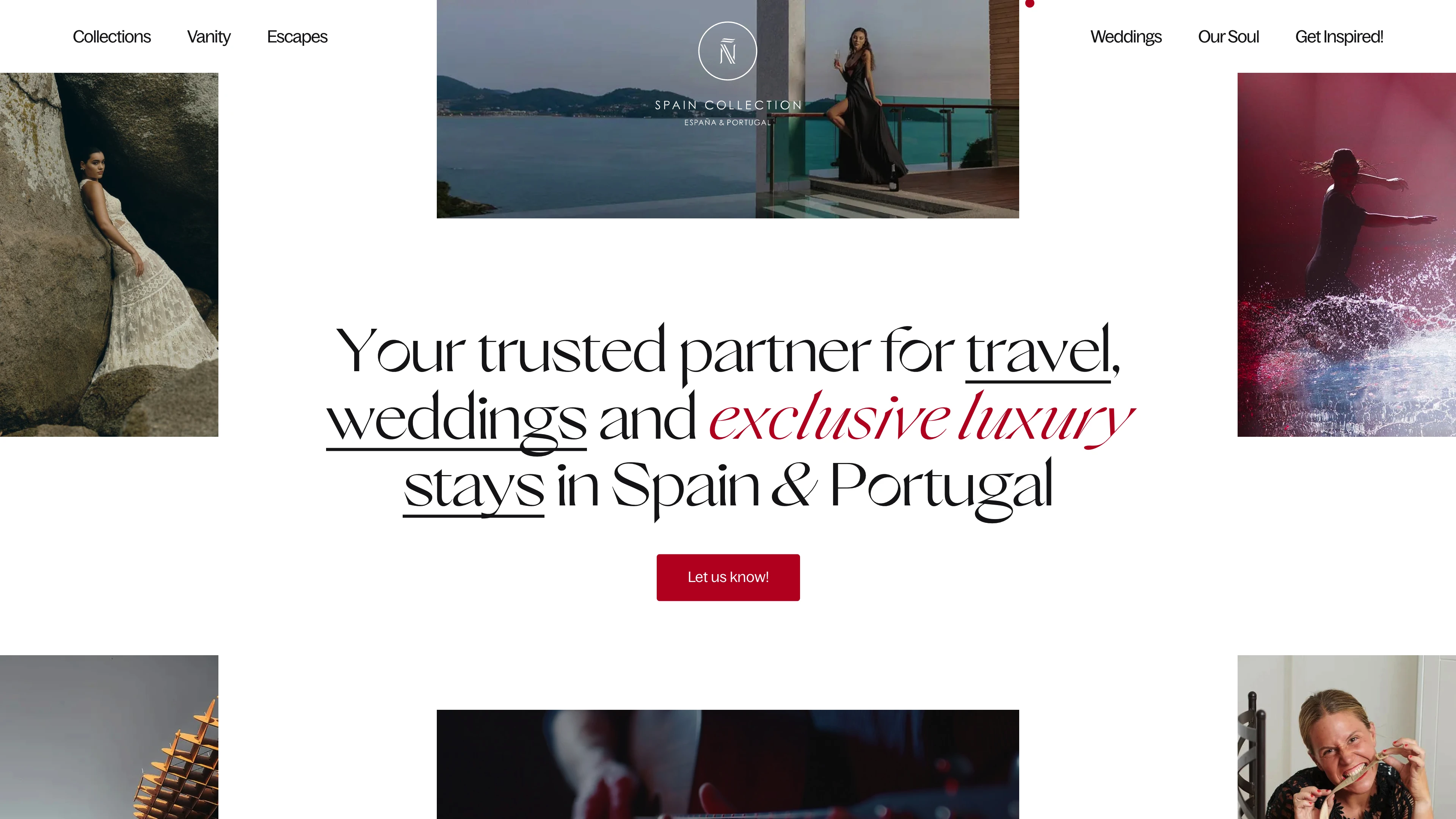 Full page screenshot of the Spain Collection website. Your trusted partner for travel, weddings and exclusive luxury stays in Spain & …