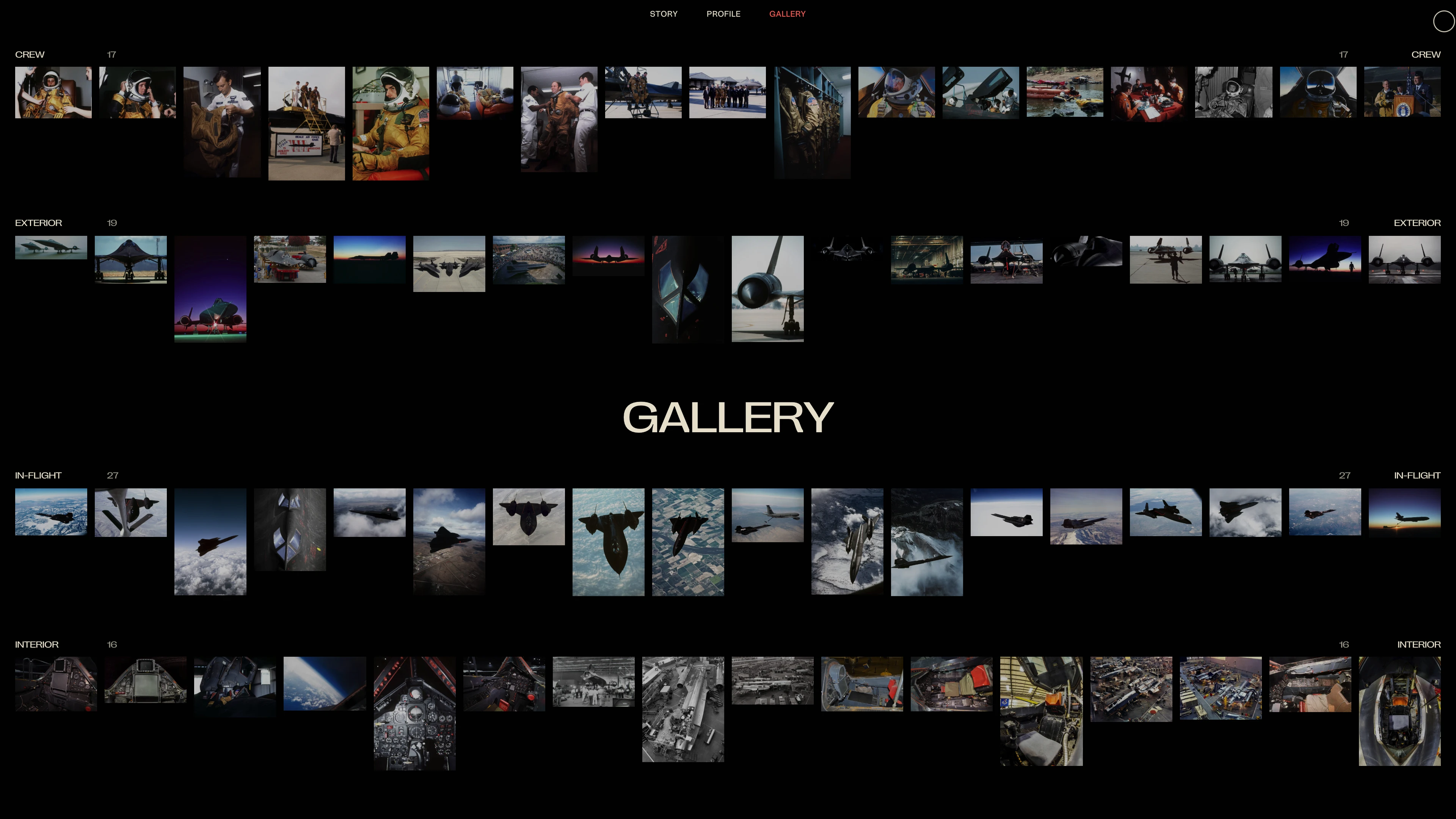 Full page screenshot of the SR Seventy website. The SR-71: The story behind the fastest manned jet on earth, 50-years and …
