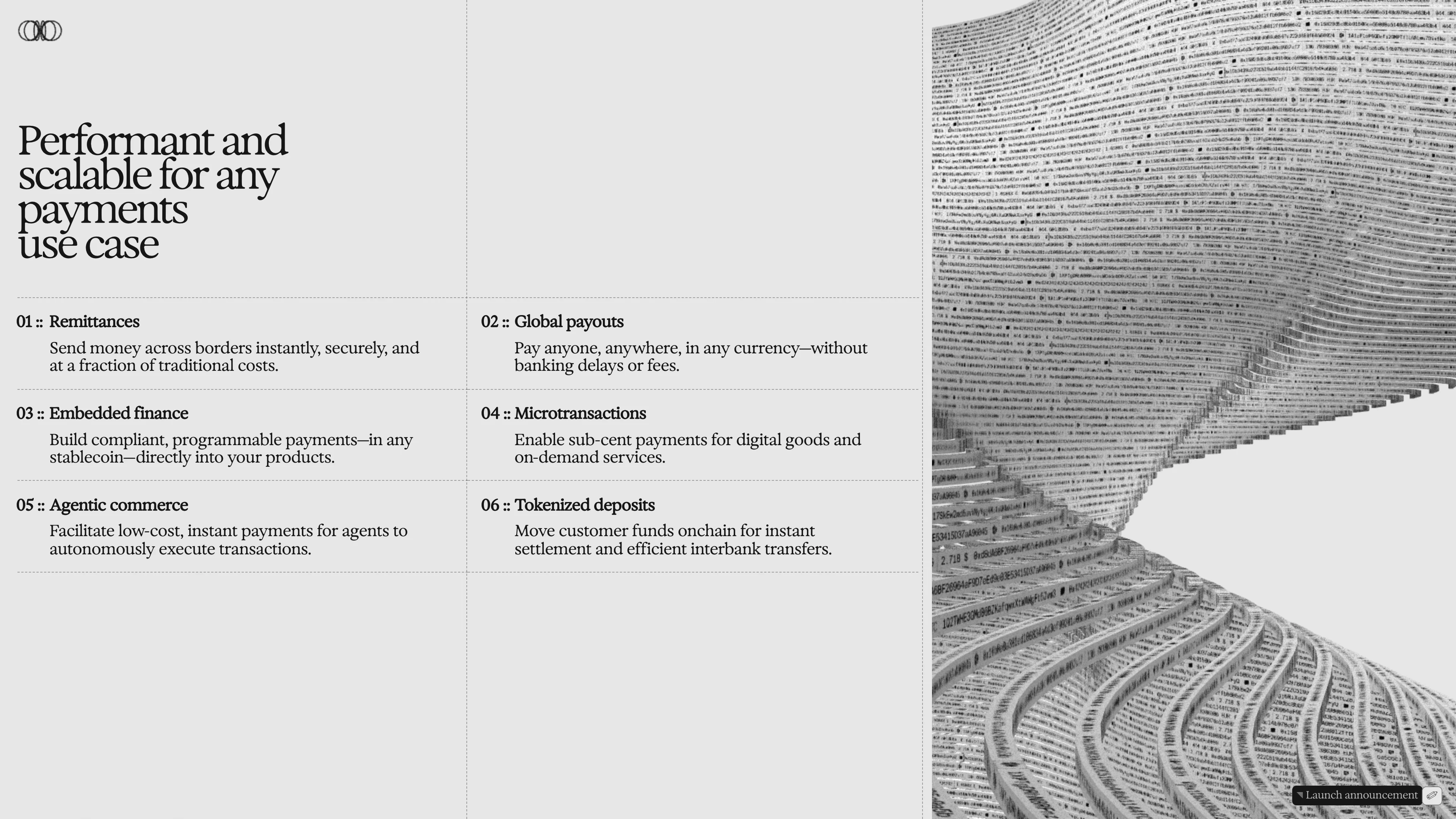 Full page screenshot of the Tempo website. The blockchain designed for payments. A neutral, permissionless blockchain …