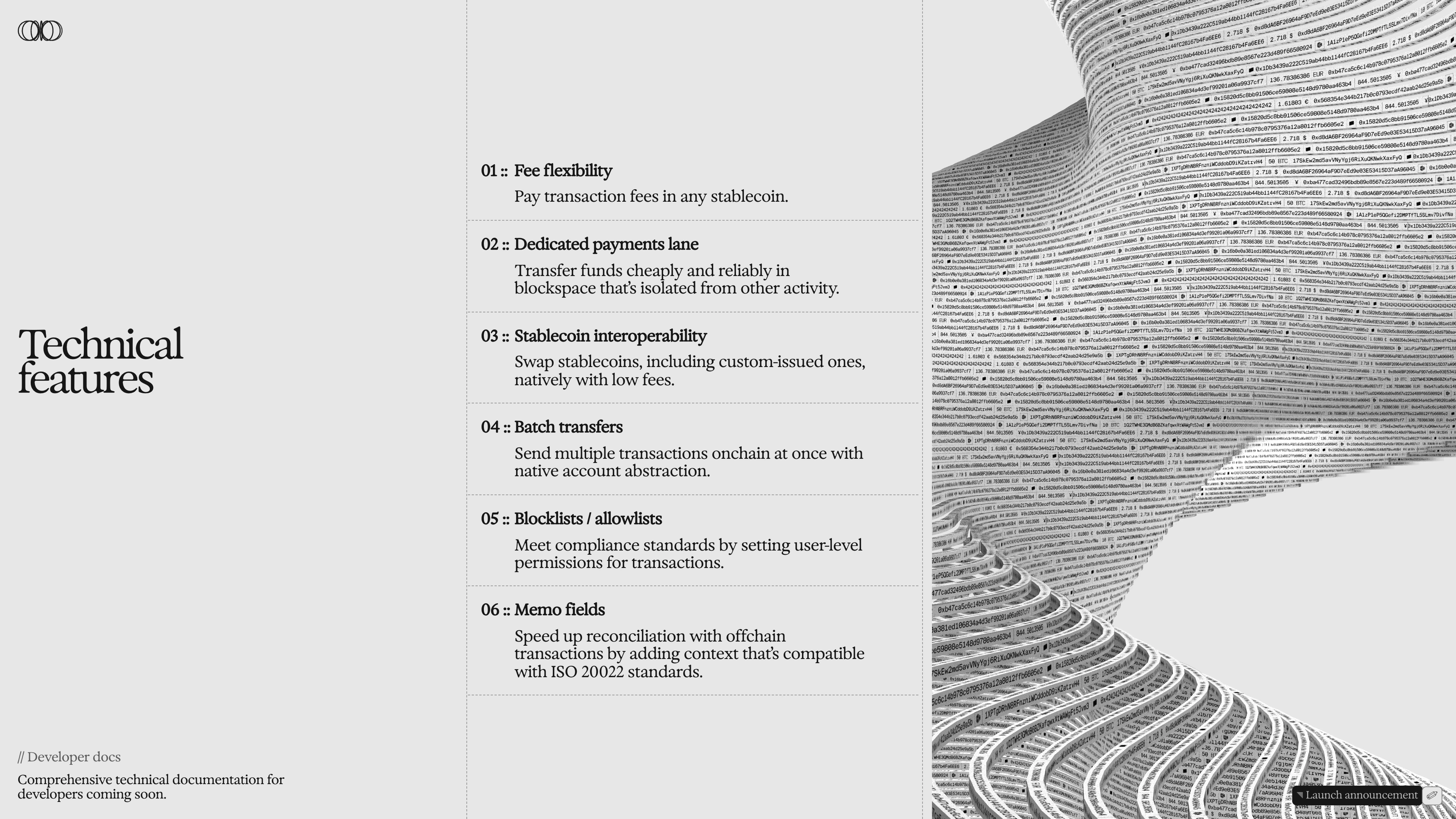 Full page screenshot of the Tempo website. The blockchain designed for payments. A neutral, permissionless blockchain …