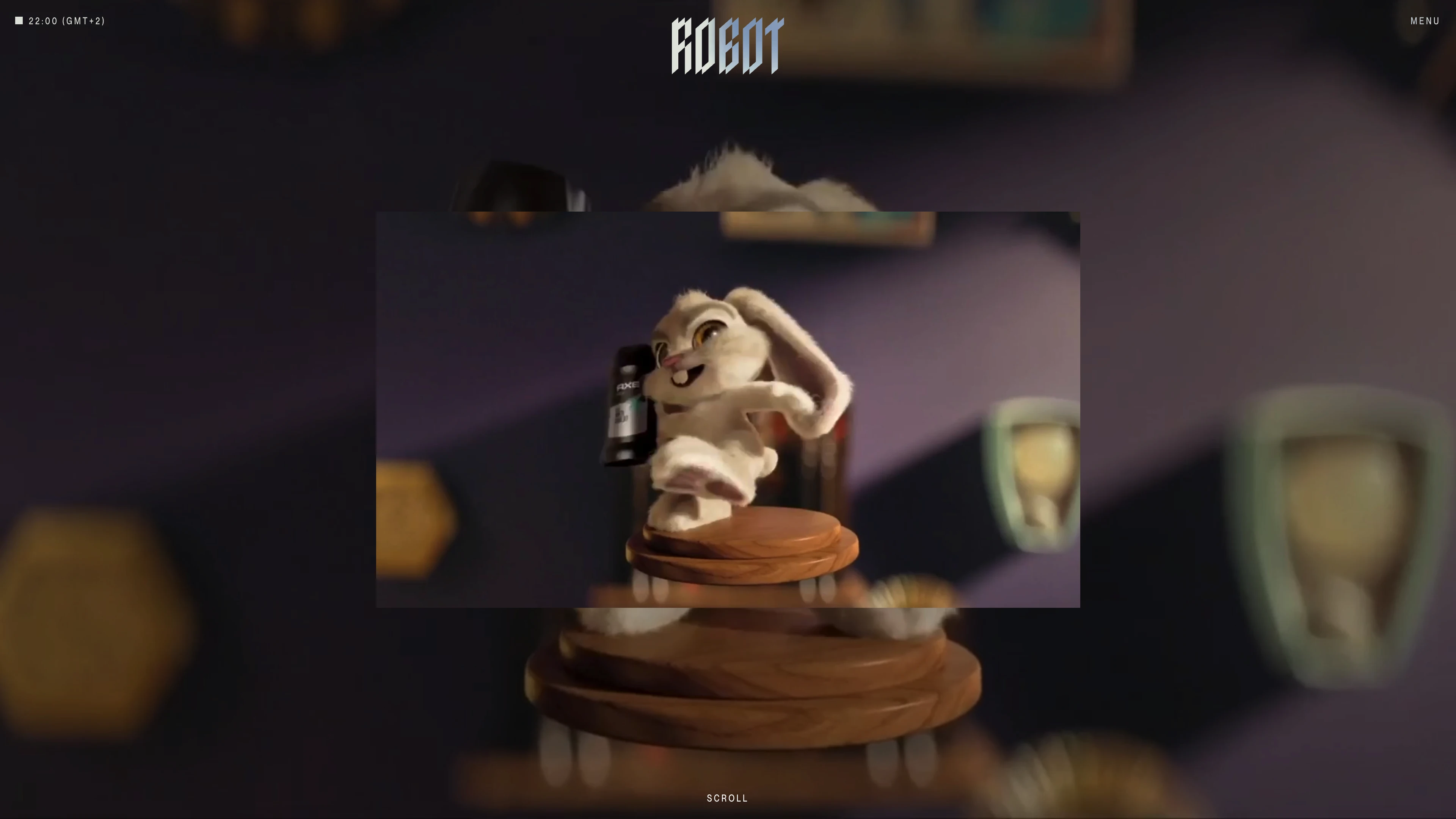 Full page screenshot of the Robot website. Welcome to Robot—a next-gen creative powerhouse where innovation meets …