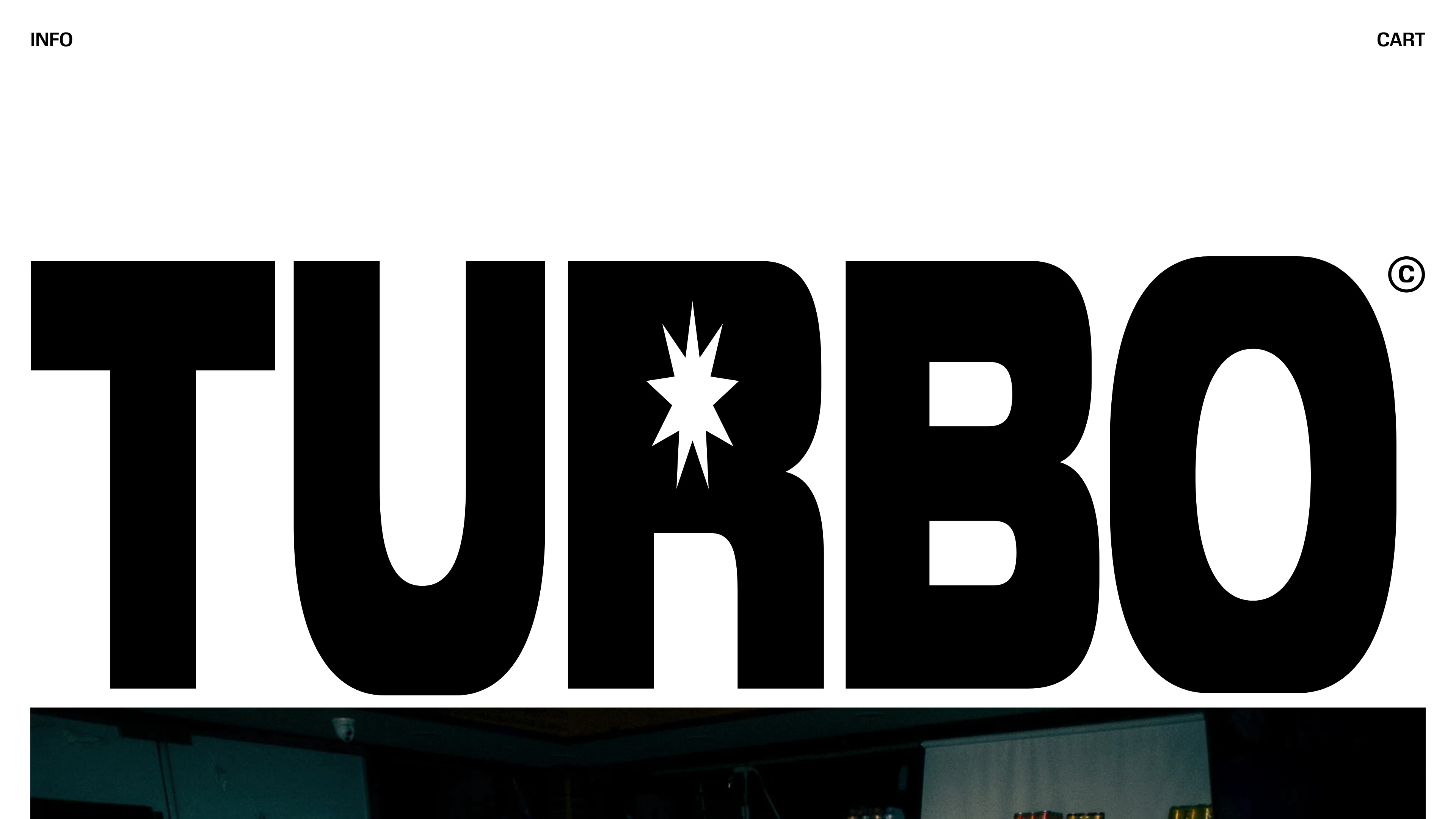 Full page screenshot of the Turbo Grocery & Deli website. Internet's first bodega. Streetwear fashion and accessories. Ethical labor, …
