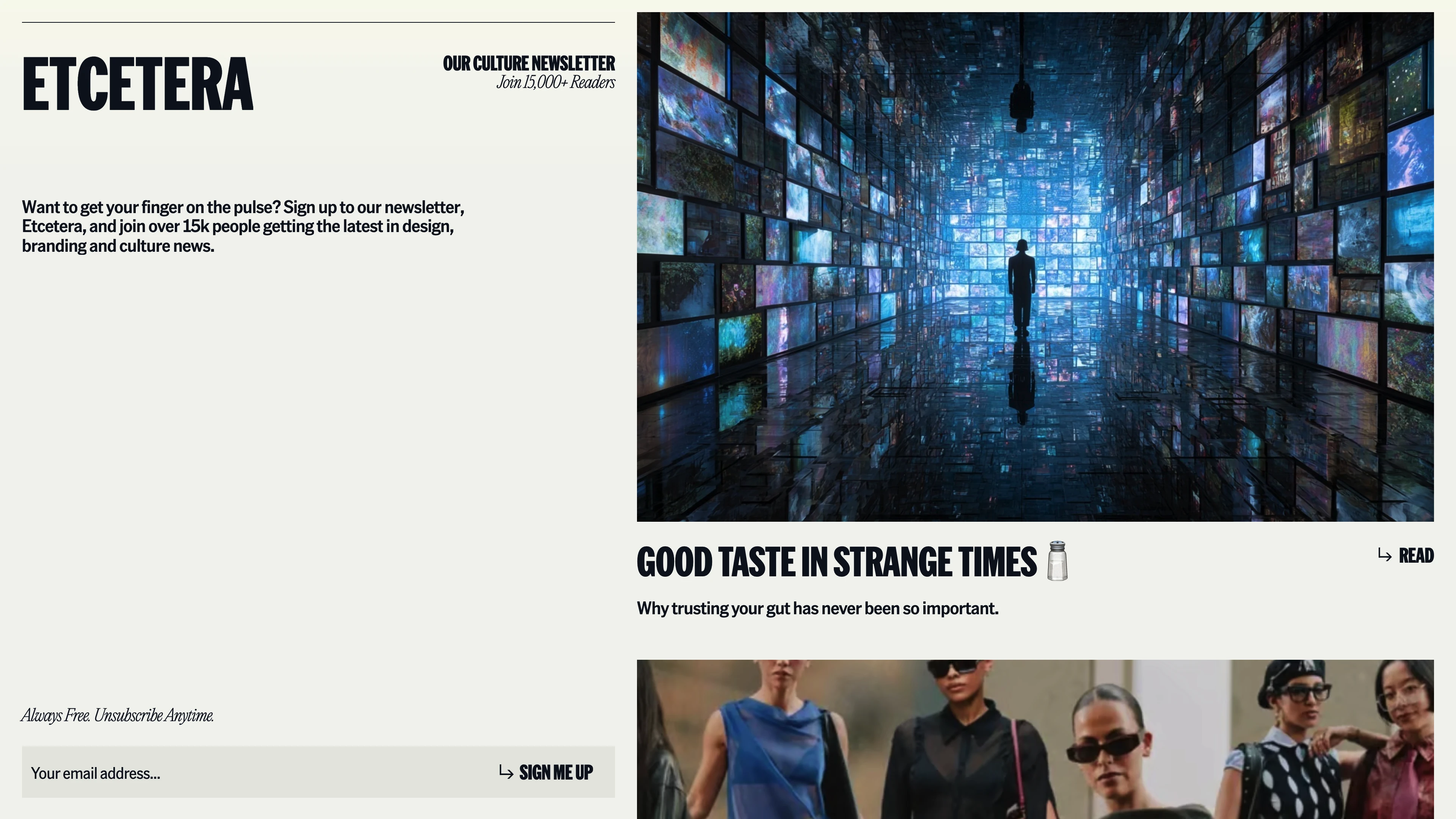 Full page screenshot of the Example website. Example is Australia's leading PR, placemaking, and hospitality marketing …