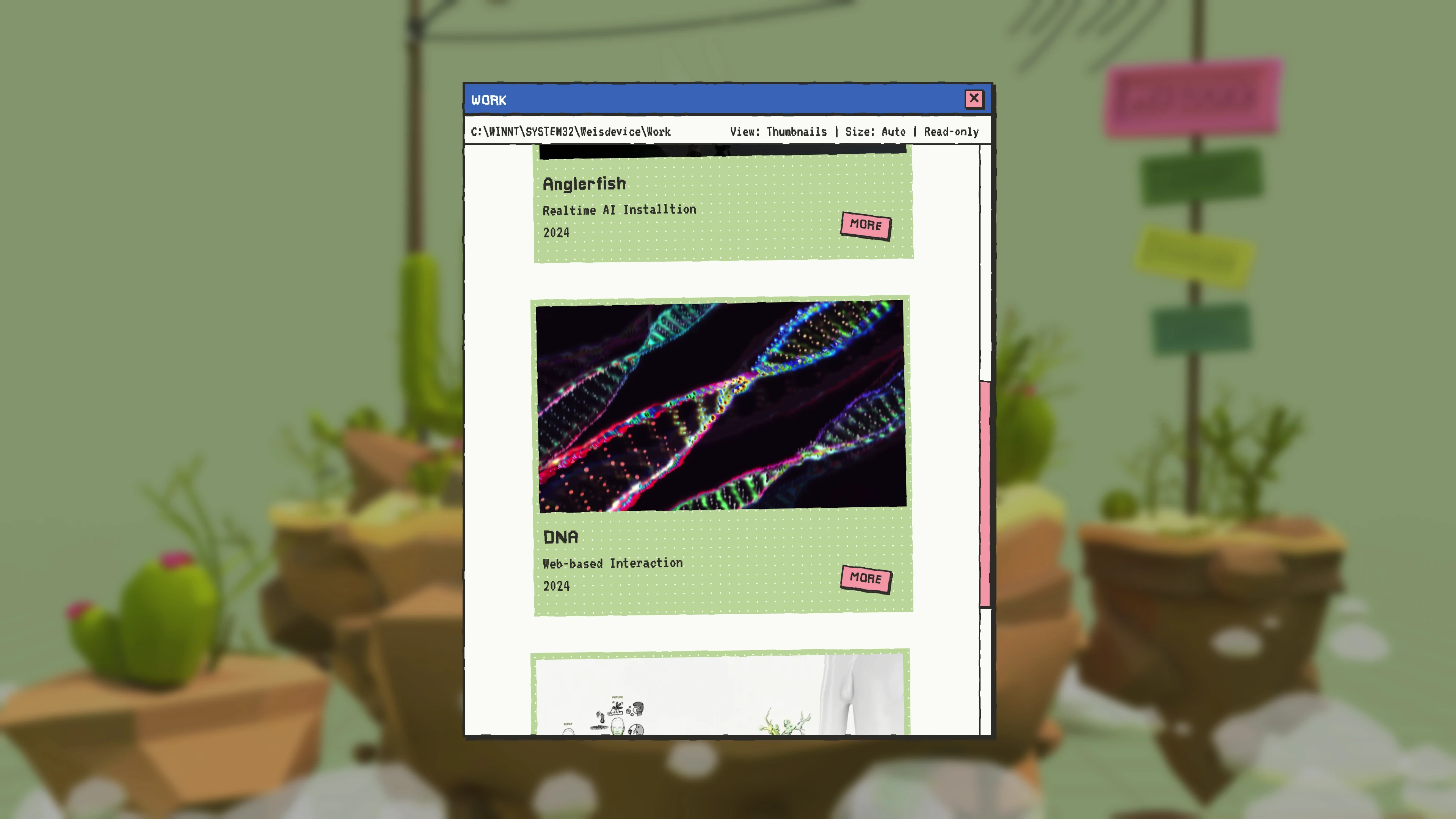Full page screenshot of the Weisdevice website. Xianyao Wei's portfolio - interaction design and creative coding projects. I …