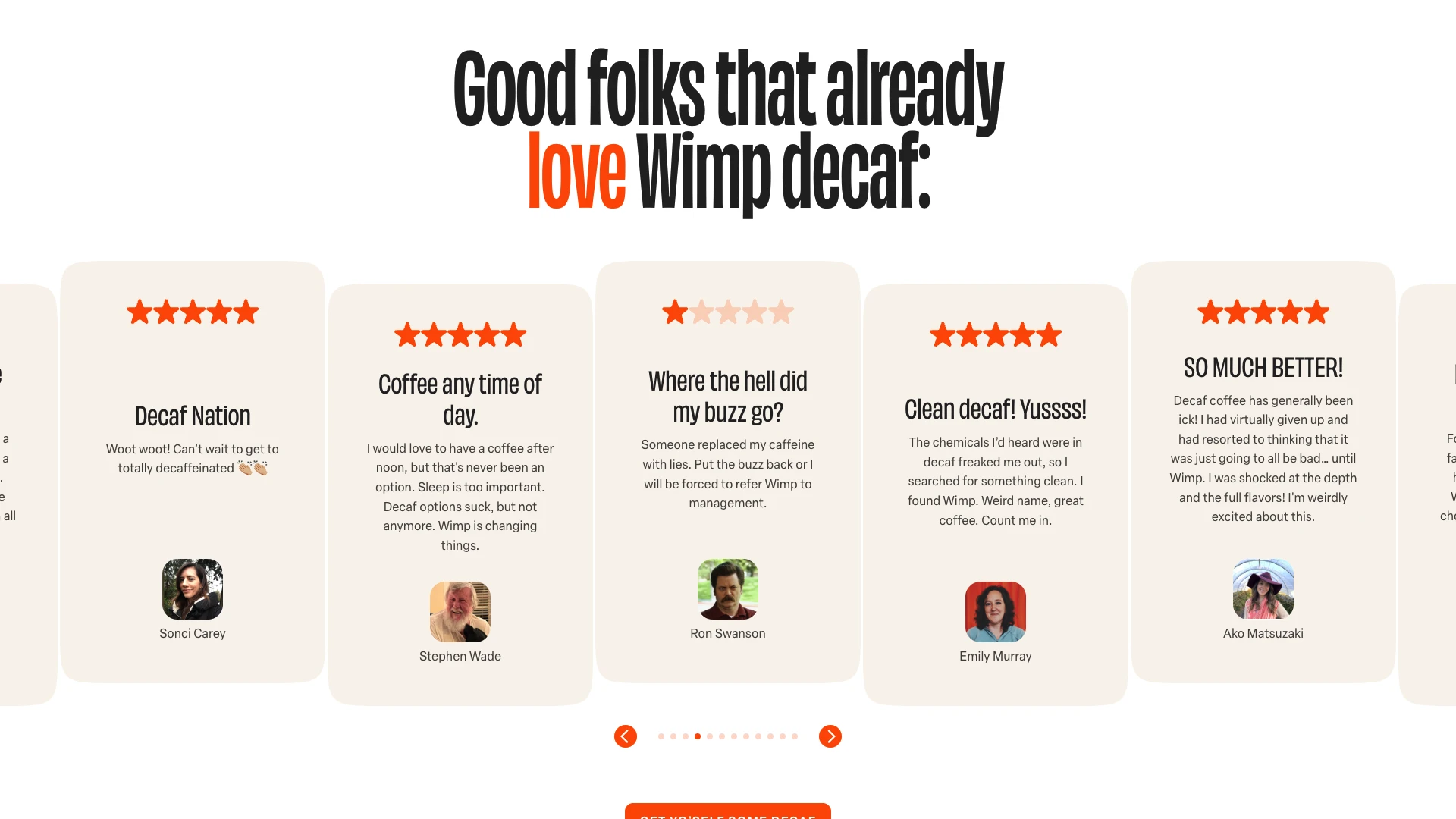 Wimp Decaf Coffee